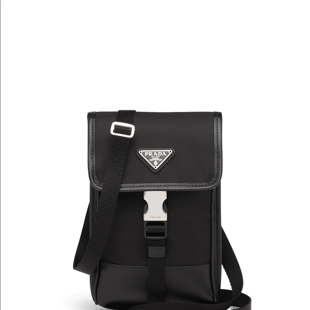 PRADA logo-plaque crossbody bag